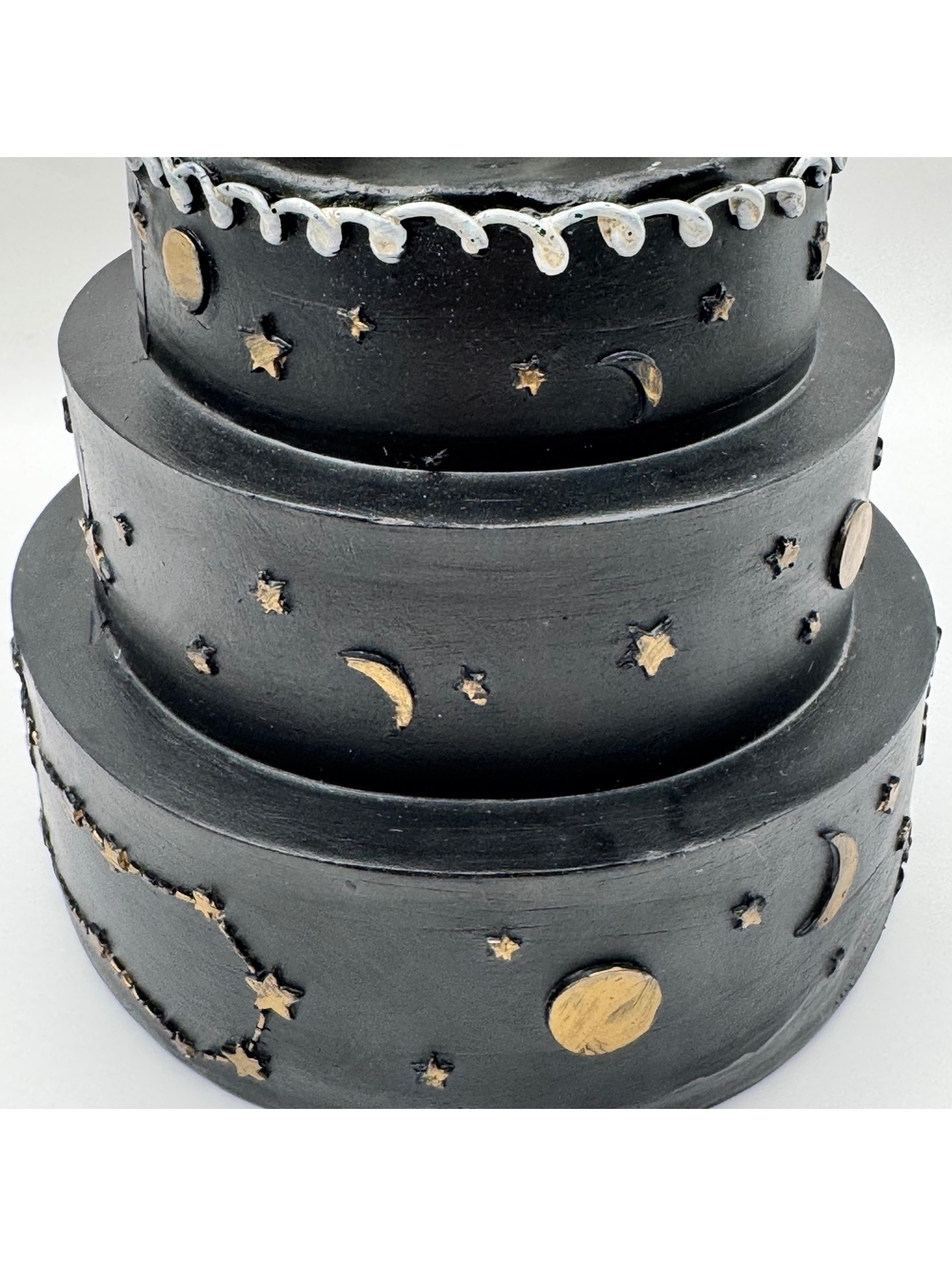 Ashland Halloween Midnight Moon Tabletop Skeleton Black Wedding Cake Decor 9" - Picture 7 of 7